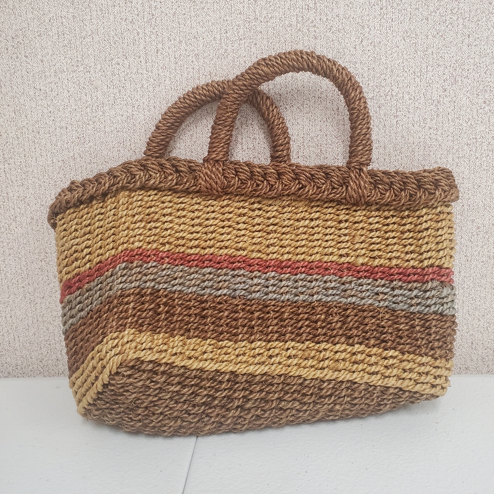 Vintage Woven Mini Tote Bag